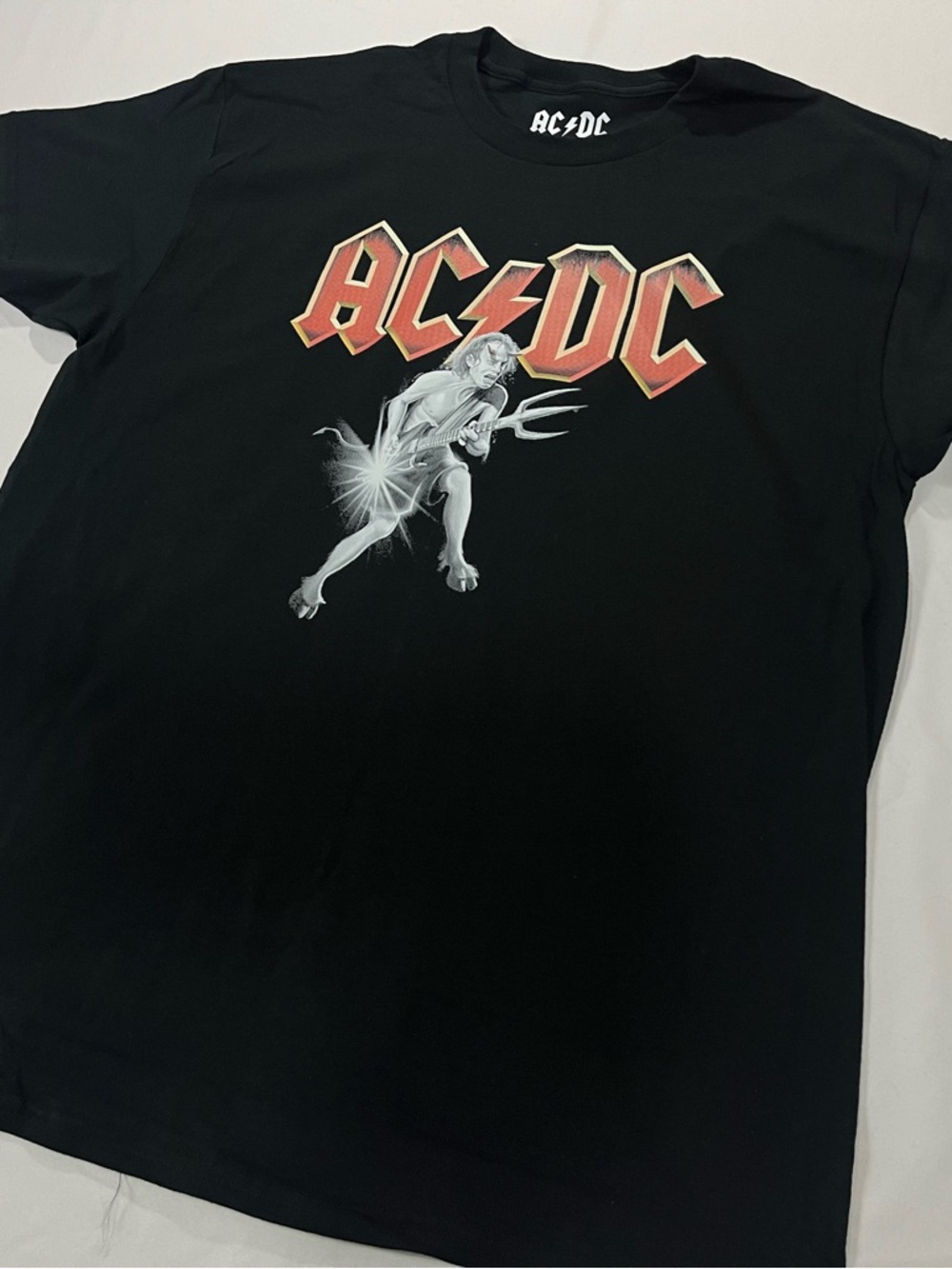 AC/DC Black T-Shirt Heavy Metal Band Tour 80s Concert Tee (Brand New With Tags)